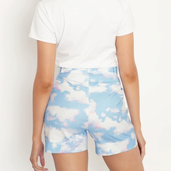 Blackmilk | Clouds Bow Shorts | Blue, White - Picture 3 of 5